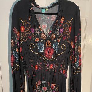 Farm Rio Long Sleeve Lightweight Maxi